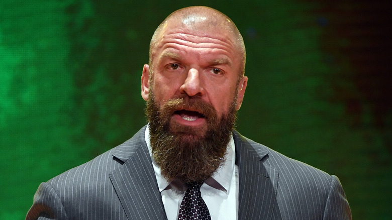 Paul Triple H Levesque making anouncement