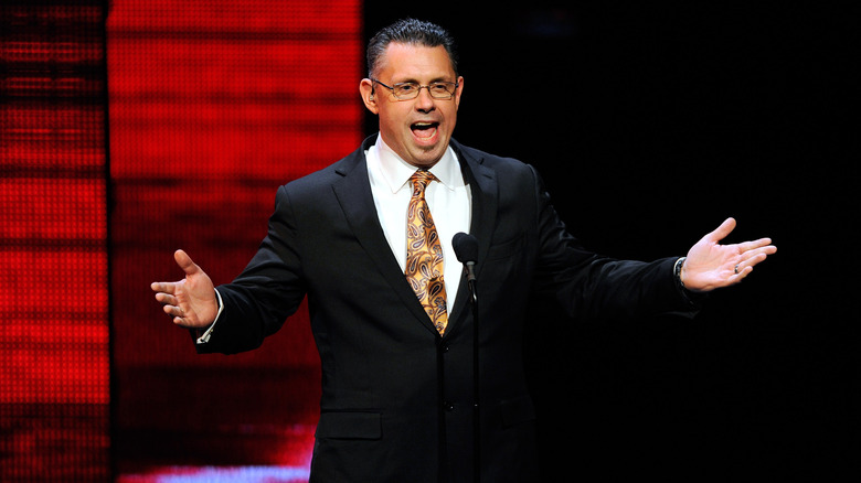 Michael Cole looks happy