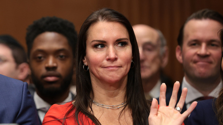 Stephanie McMahon waving goodbye