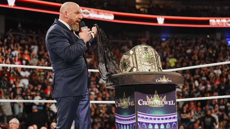 Paul Levesque unveils the Crown Jewel title