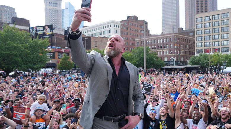 Paul "Triple H" Levesque takes a selfie