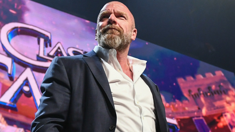 Triple H at Clash at the Castle press conference