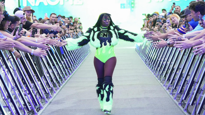 Naomi makes an entrance