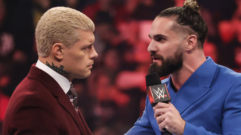 Cody Rhodes and Seth Rollins on WWE Raw