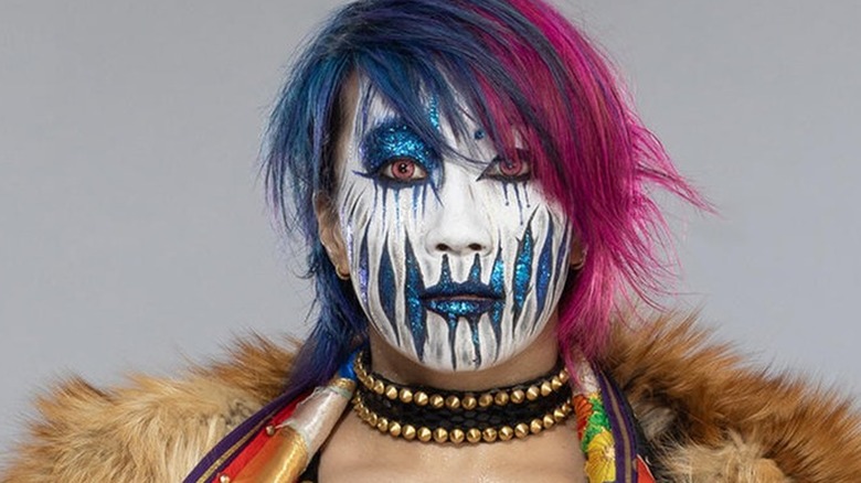 Asuka with her face paint on