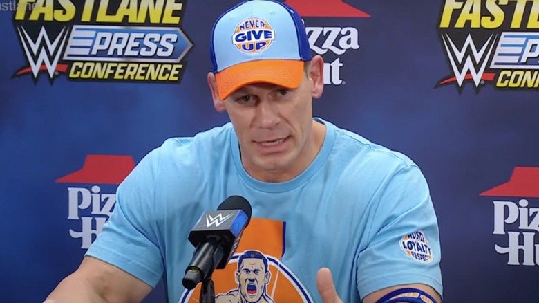 John Cena fields questions at a press conference