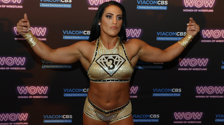 Tessa Blanchard posing at a Women of Wrestling promotional event