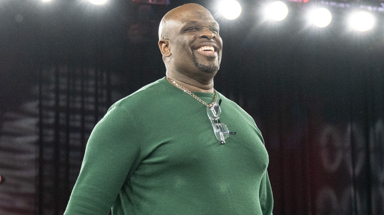 D-Von Dudley is smiling