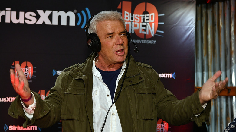 Eric Bischoff at a party for SiriusXM's "Busted Open Radio."