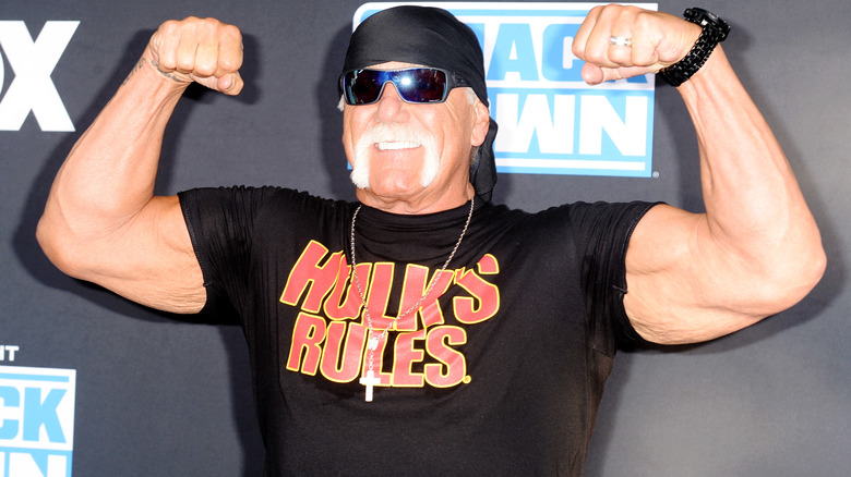 Hulk Hogan posing at an event