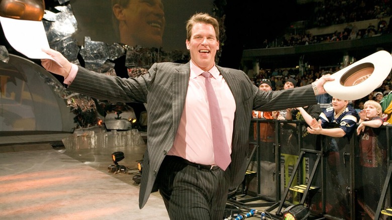 JBL making his way to the ring during a segment on WWE 