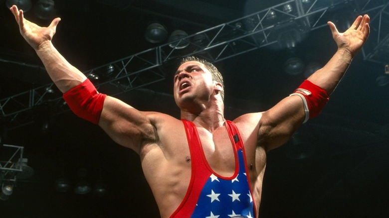 Kurt Angle posing in the ring 