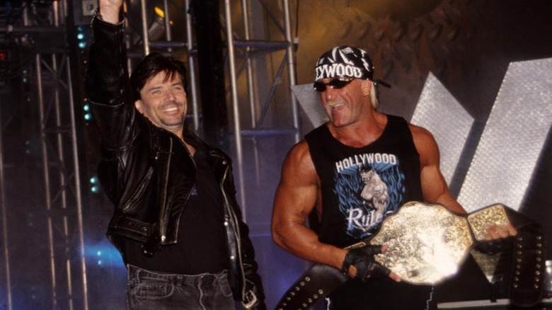 Eric Bischoff and Hulk Hogan during the nWo days