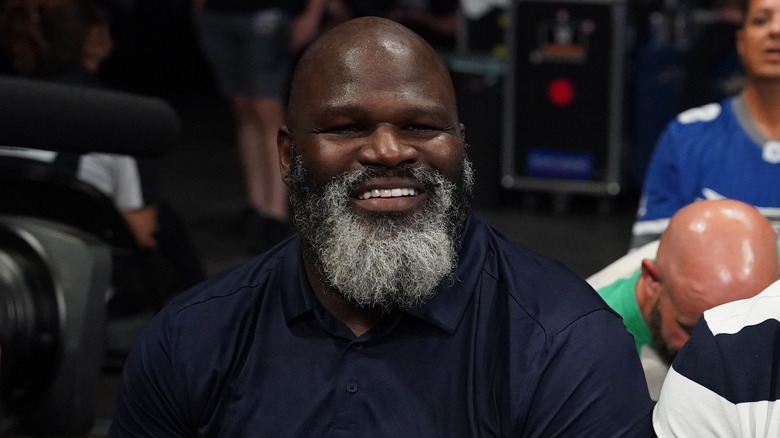 Mark Henry sitting ringside at Raw