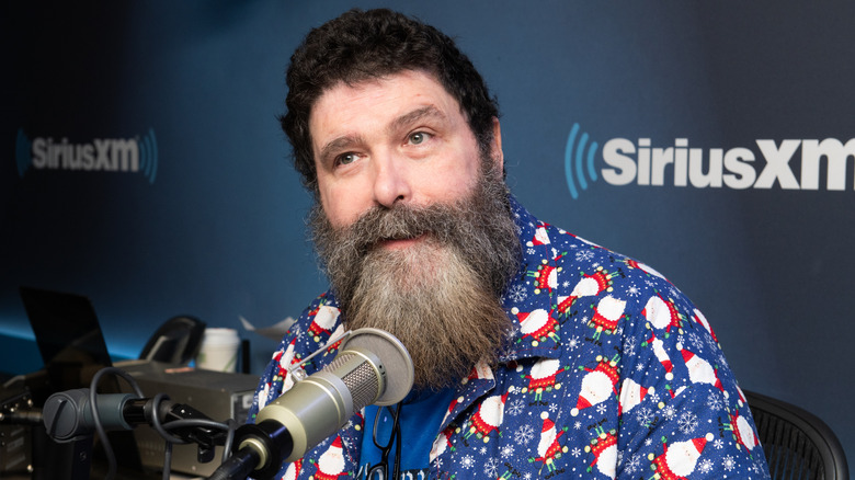 Mick Foley chats with a radio program