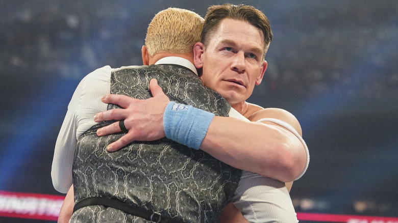 John Cena hugging Cody Rhodes