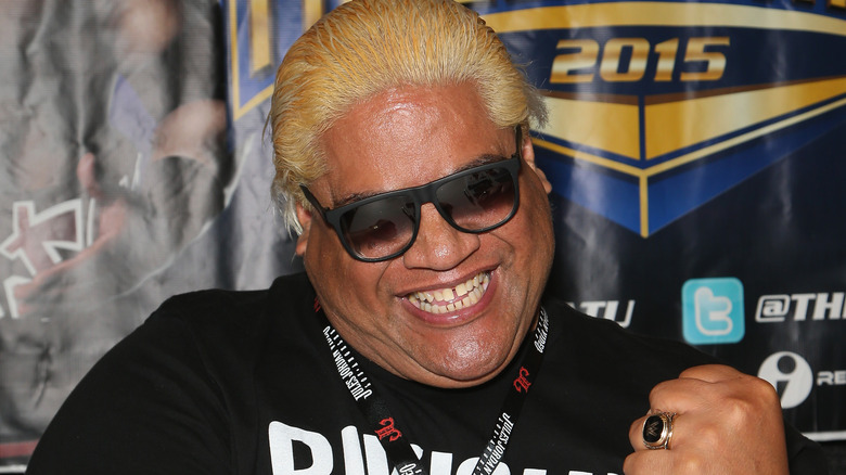 Rikishi doing fist pump