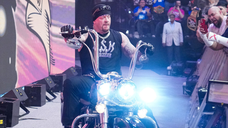 The Undertaker riding a motorcycle