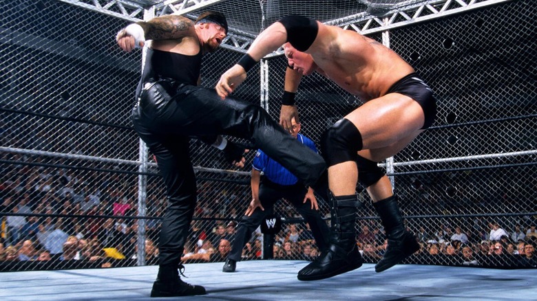 The Undertaker and Brock Lesnar at No Mercy 2002