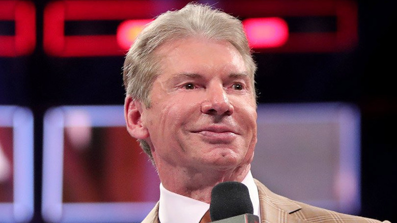 Vince McMahon with a mic