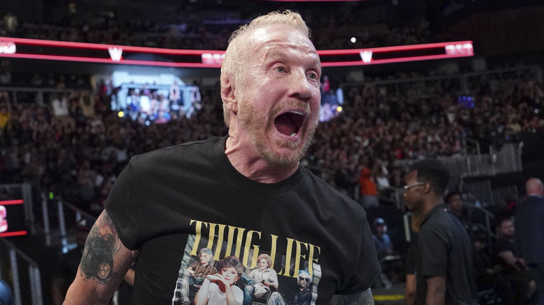 Diamond Dallas Page screaming very loudly