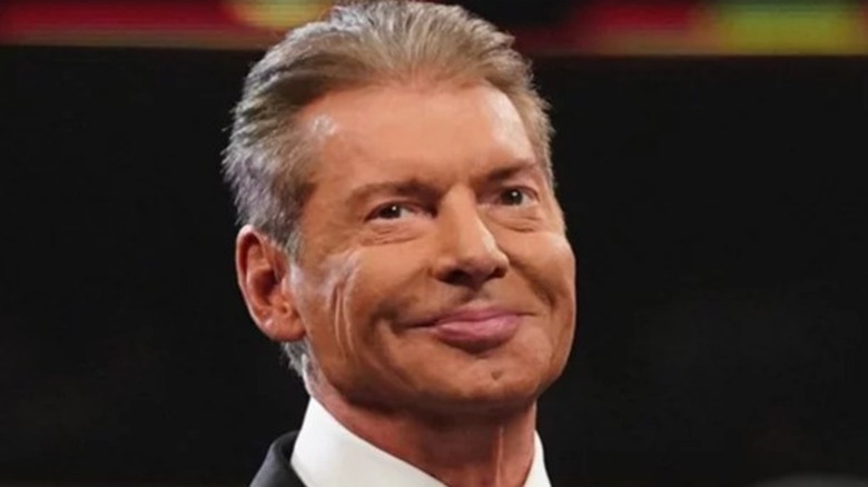 Vince McMahon speaks at the Hall Of Fame ceremony 