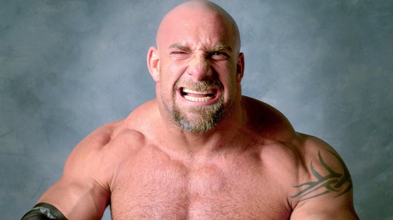 Goldberg posing during a promo shoot