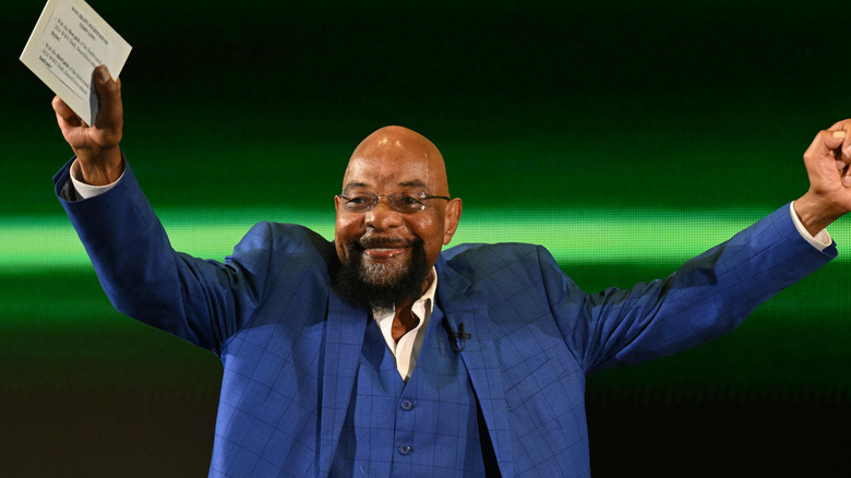 Teddy Long enters arena at Heritage Bank Center on April 26, 2024 in Cincinnati, Ohio.