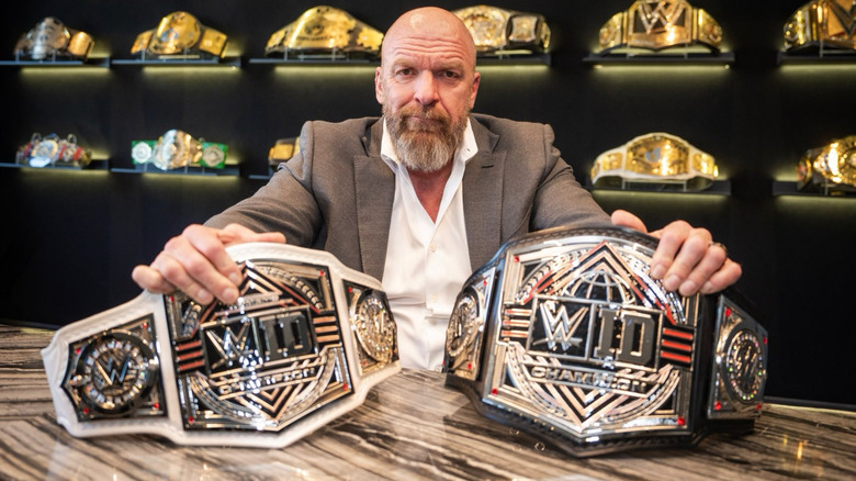 Triple H with the WWE ID Championships