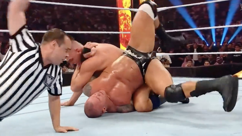 GUNTHER pinning Randy Orton win his shoulder up