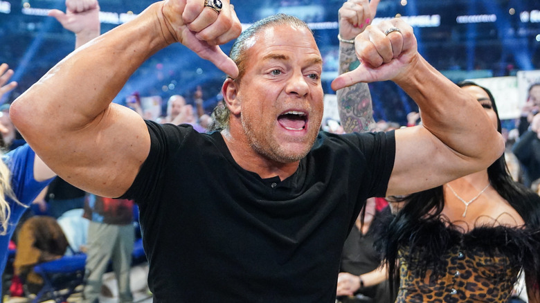 Rob Van Dam flexing