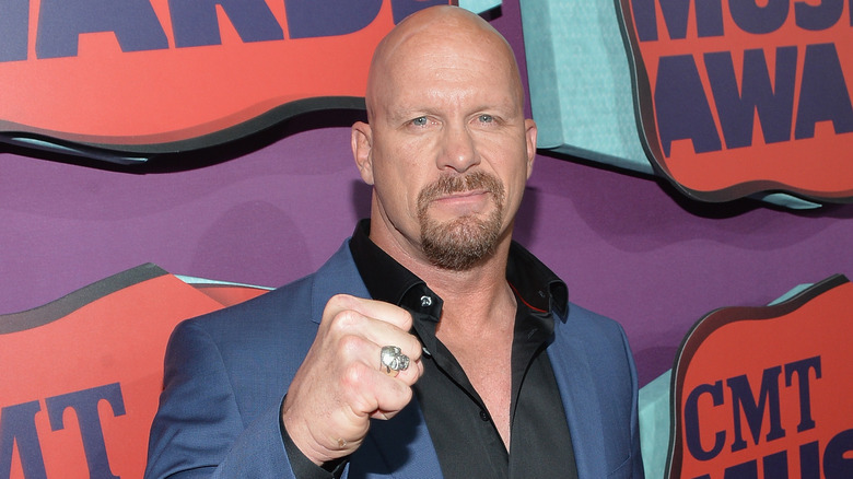 "Stone Cold" Steve Austin smiling