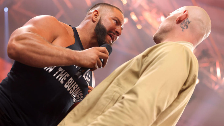 Bron Breakker stares down Baron Corbin