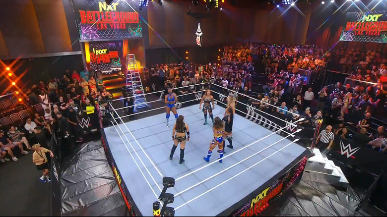 The six women in the ring