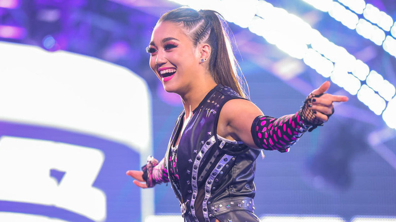 Roxanne Perez smiling inside the ring 