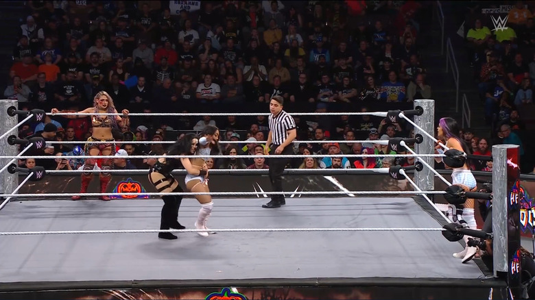 The four women in the ring