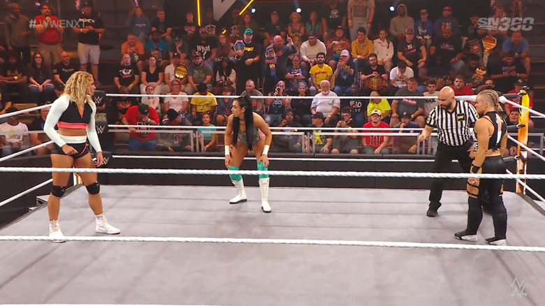 The three women in the ring