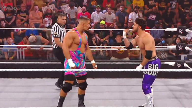 Bernal and Breakker facing off in the ring