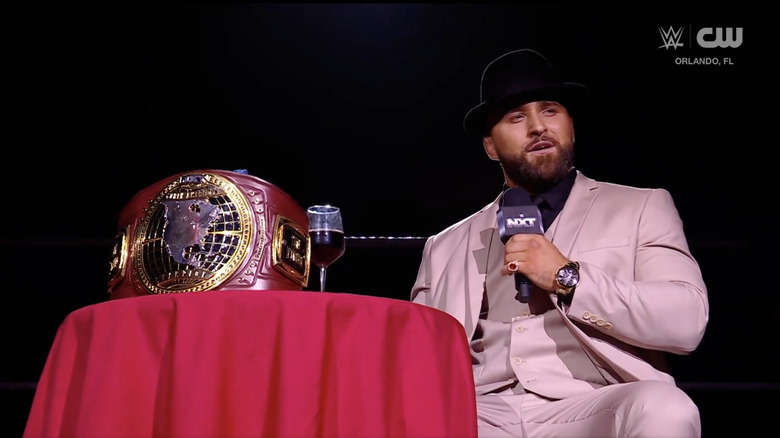 D'Angelo in the ring with the North American Championship