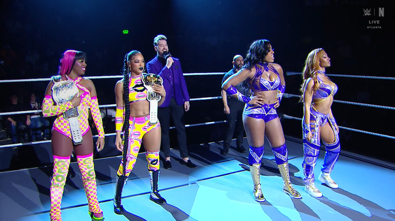 The four women in the ring