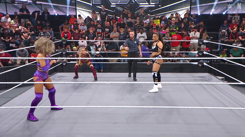 The three women in the ring