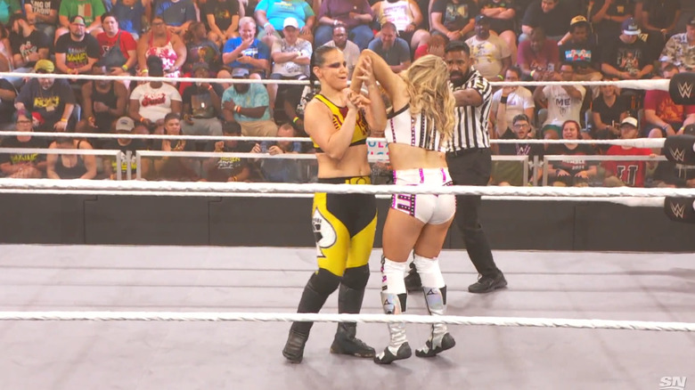 Baszler and Natalya in the ring