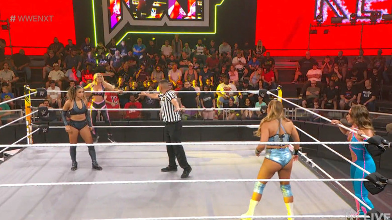 The four women in the ring