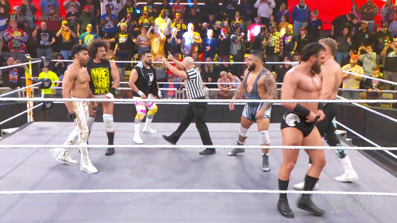 The six men in the ring