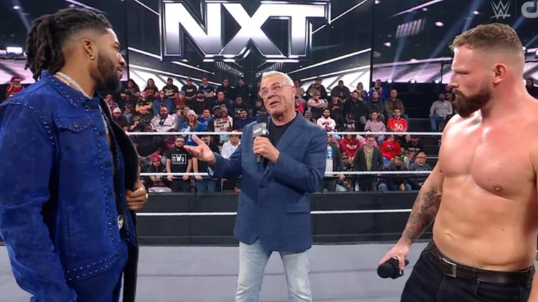 Trick Williams, Eric Bischoff, and Ridge Holland on NXT