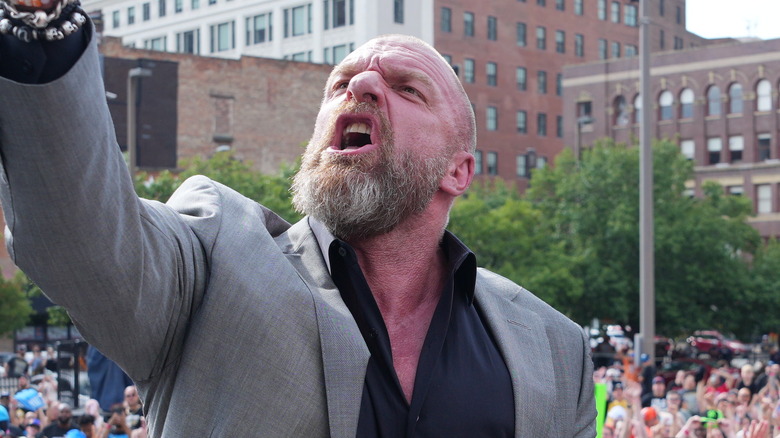 Triple H tries to act cool in front of young people