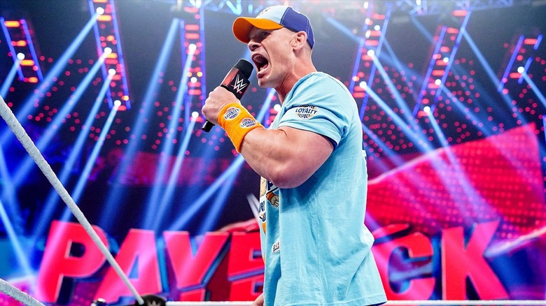 John Cena is fired up in the ring