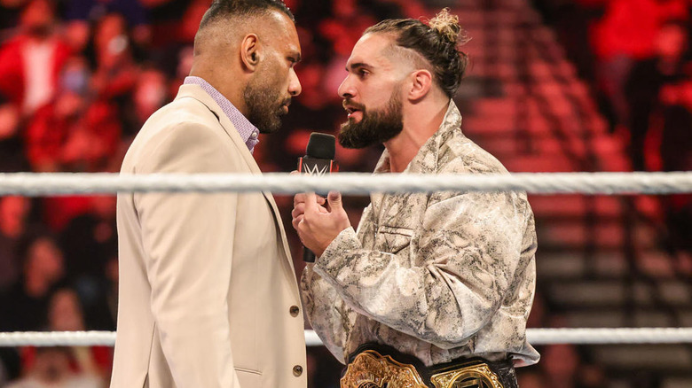 Jinder Mahal and Seth Rollins