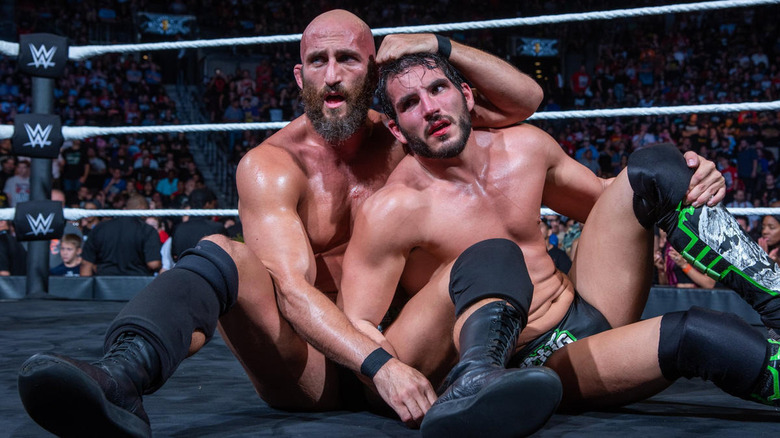 Tommaso Ciampa cradling Johnny Gargano