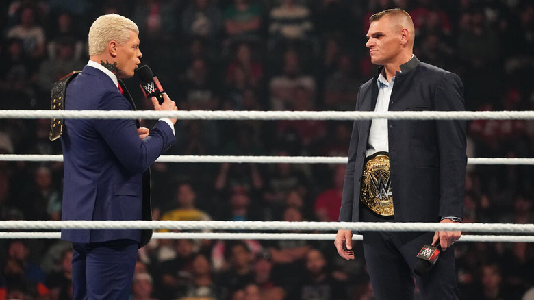 Cody Rhodes talking to GUNTHER